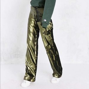 Silence + Noise Nora High Rise Sequin Trouser Pant